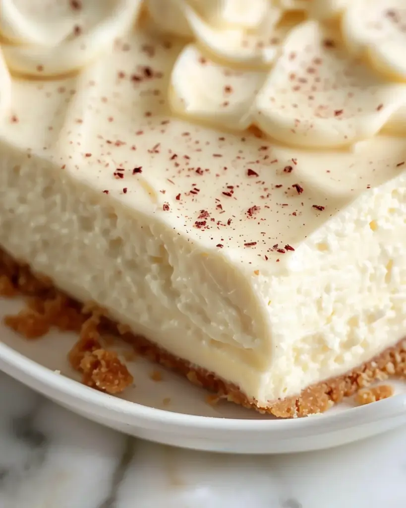 Easy Vanilla Bean White Chocolate Mousse Cheesecake