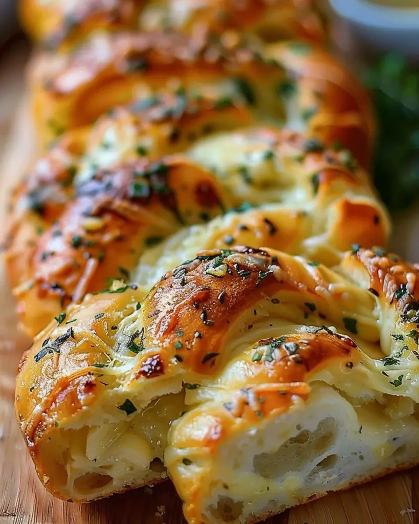 Swirled Garlic Herb And Cheese Bread