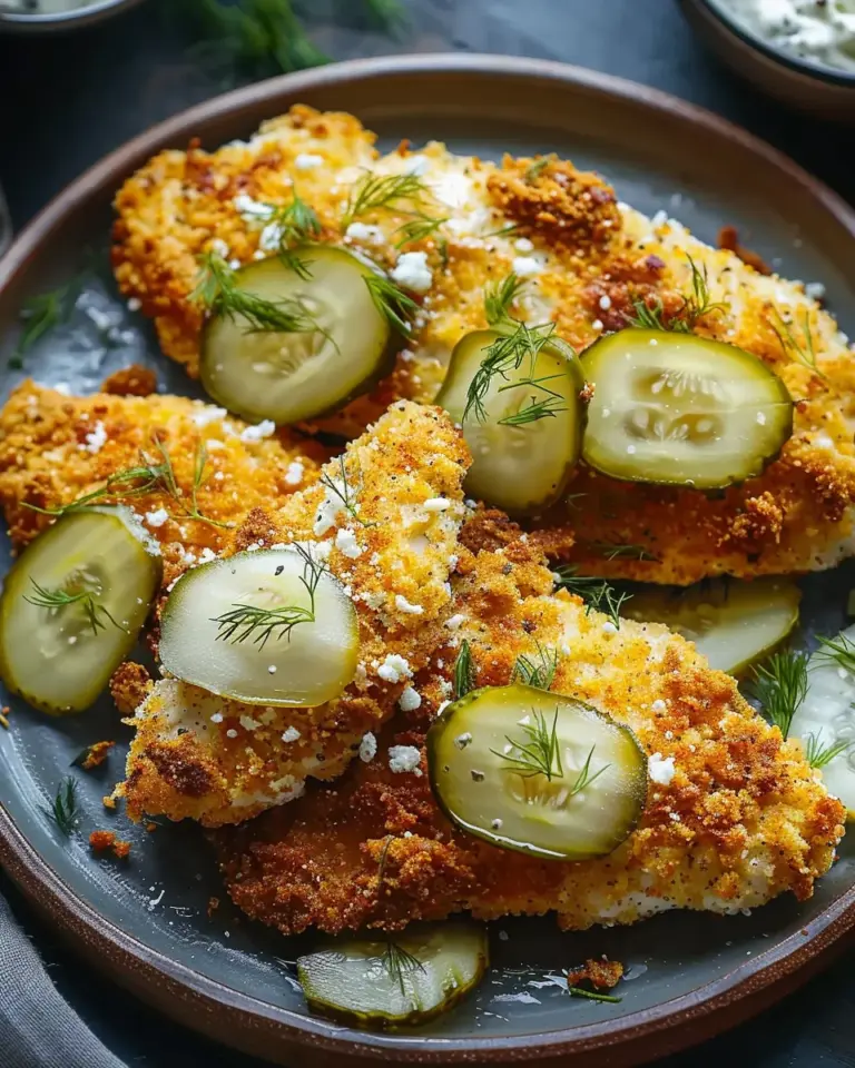 Crispy Dill Pickle Parmesan Chicken: Quick & Crunchy Delight