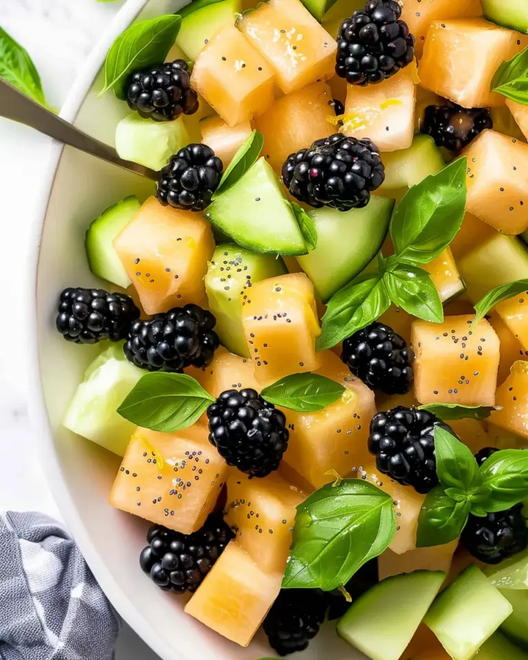 Blackberry Honeydew Salad with Basil