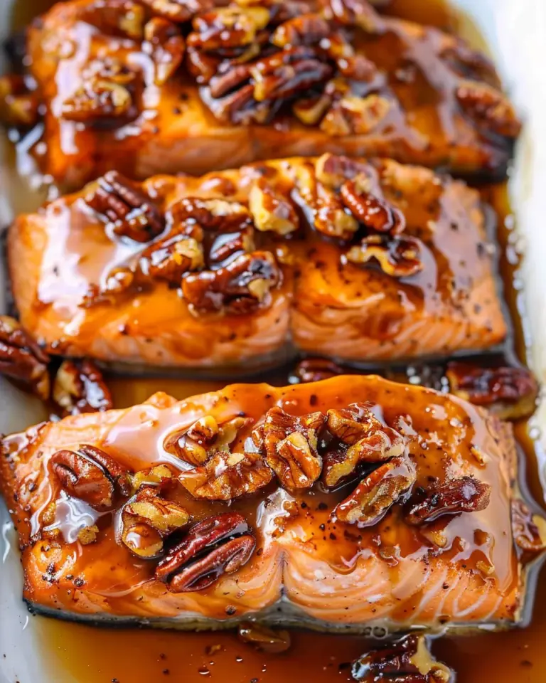 Maple Pecan Glazed Salmon