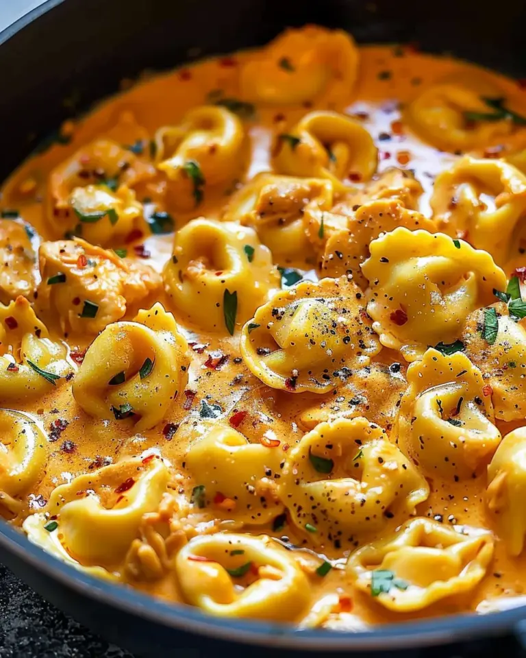 One-Pot Spicy Garlic Butter Chicken Tortellini