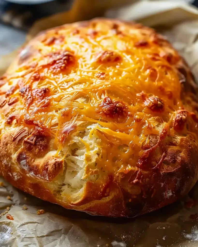 Cheese bread (no knead!) Recipe