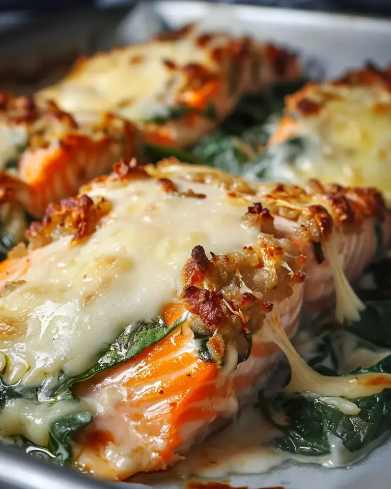 Irresistible Baked Salmon with Spinach and Mozzarella Bliss