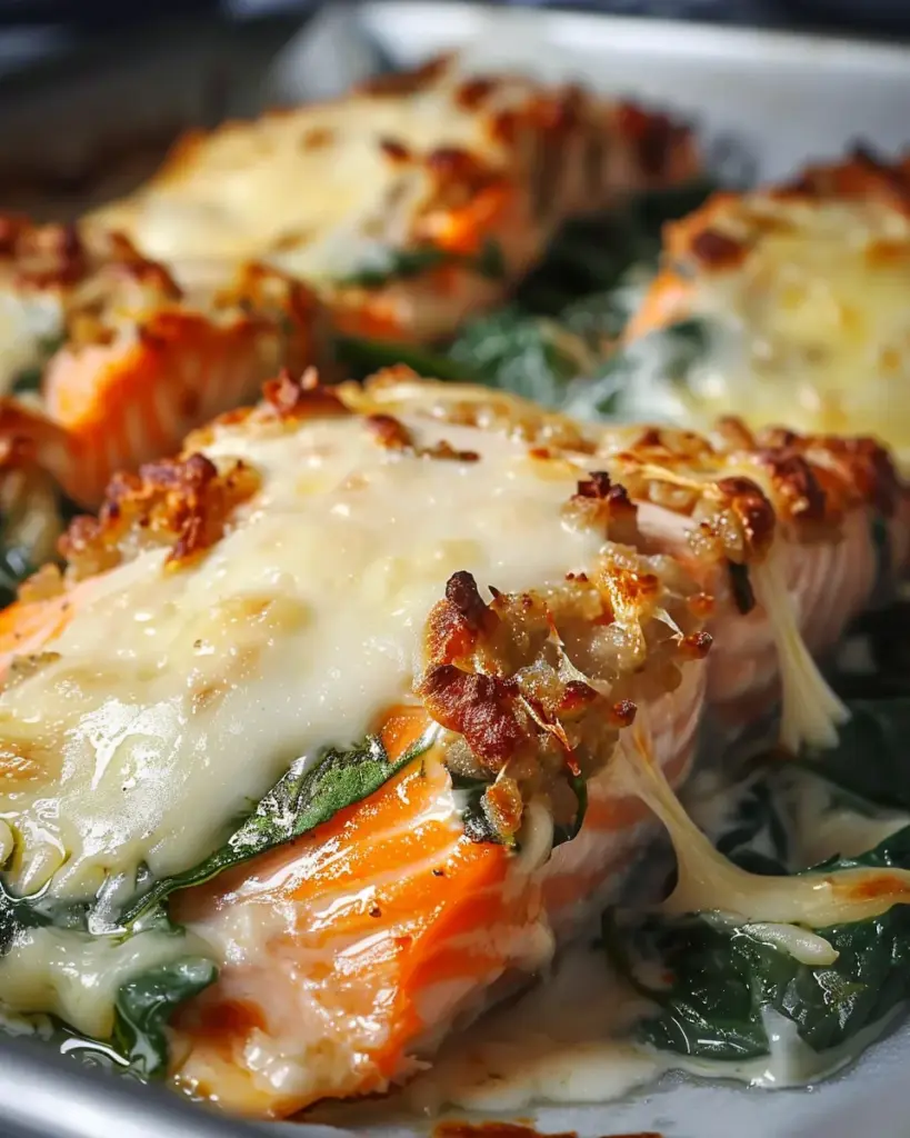 Irresistible Baked Salmon with Spinach and Mozzarella Bliss