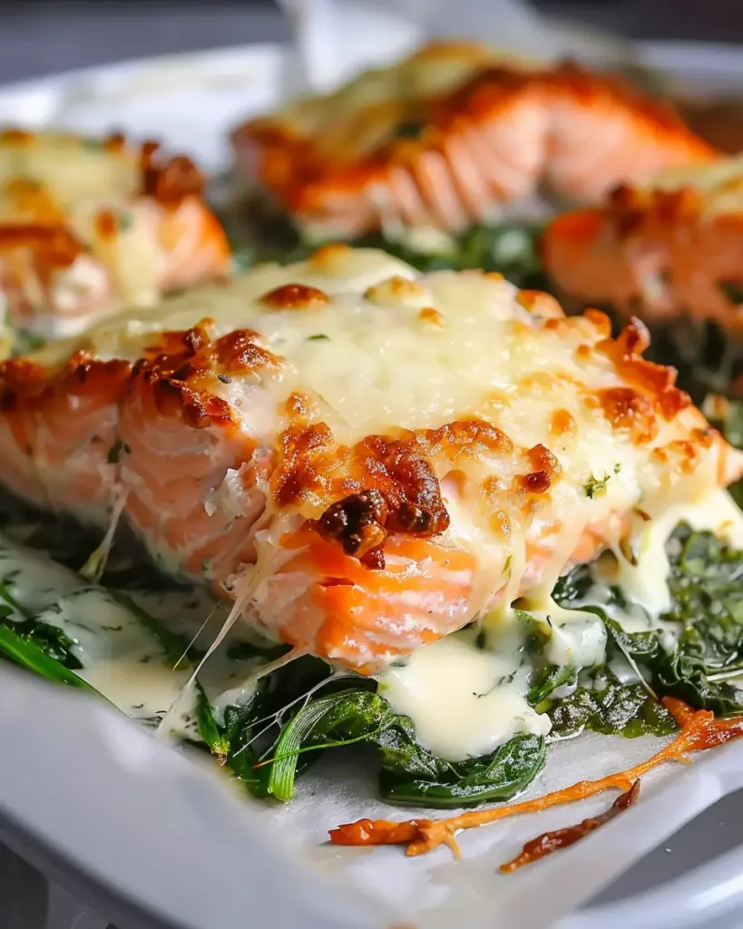 Irresistible Baked Salmon with Spinach and Mozzarella Bliss 5 7 2 19