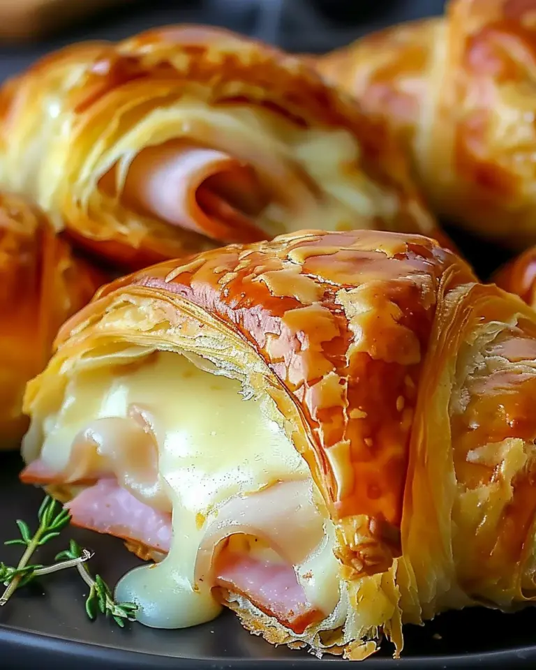 Air Fryer Ham Cheese Croissants