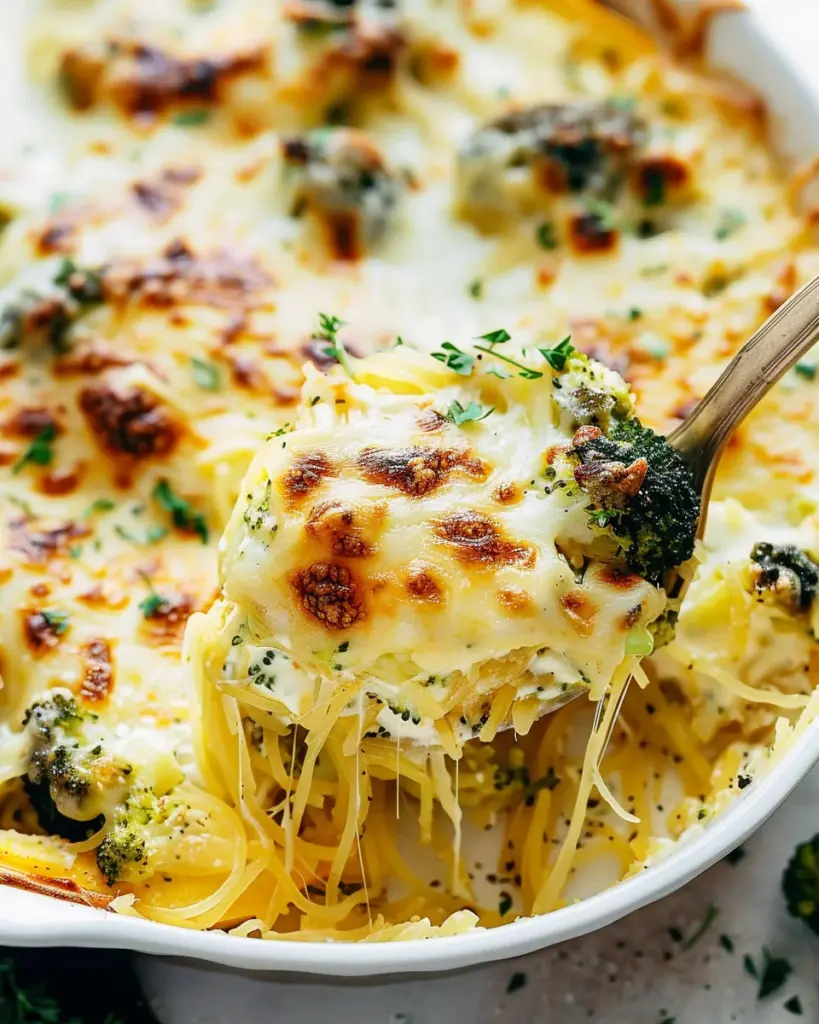 Alfredo Spaghetti Squash Casserole (5 Ingredients!)
