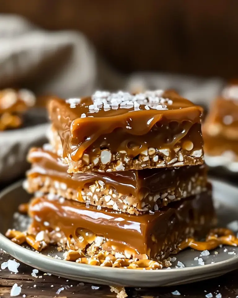 Delicious No-Bake Salted Caramel Pretzel Bars in Minutes