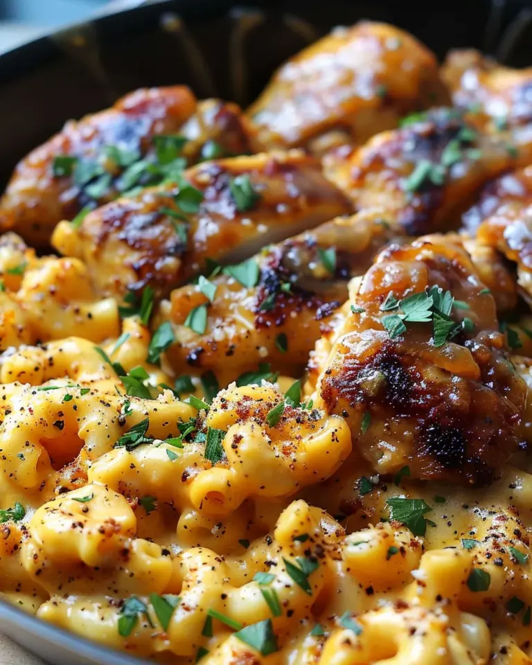High-Protein Honey Garlic Butter Chicken with Mac & Cheese
