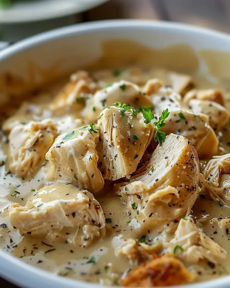 Slow Cooker Creamy Chicken & Gravy