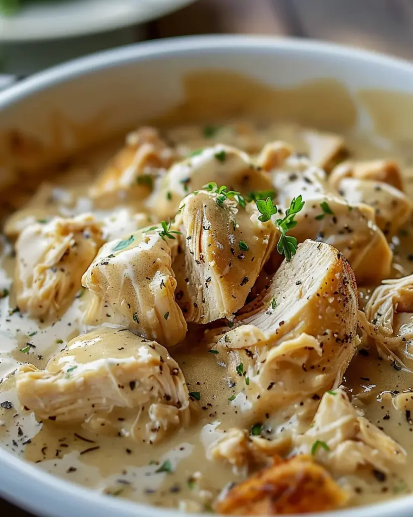 Slow Cooker Creamy Chicken & Gravy