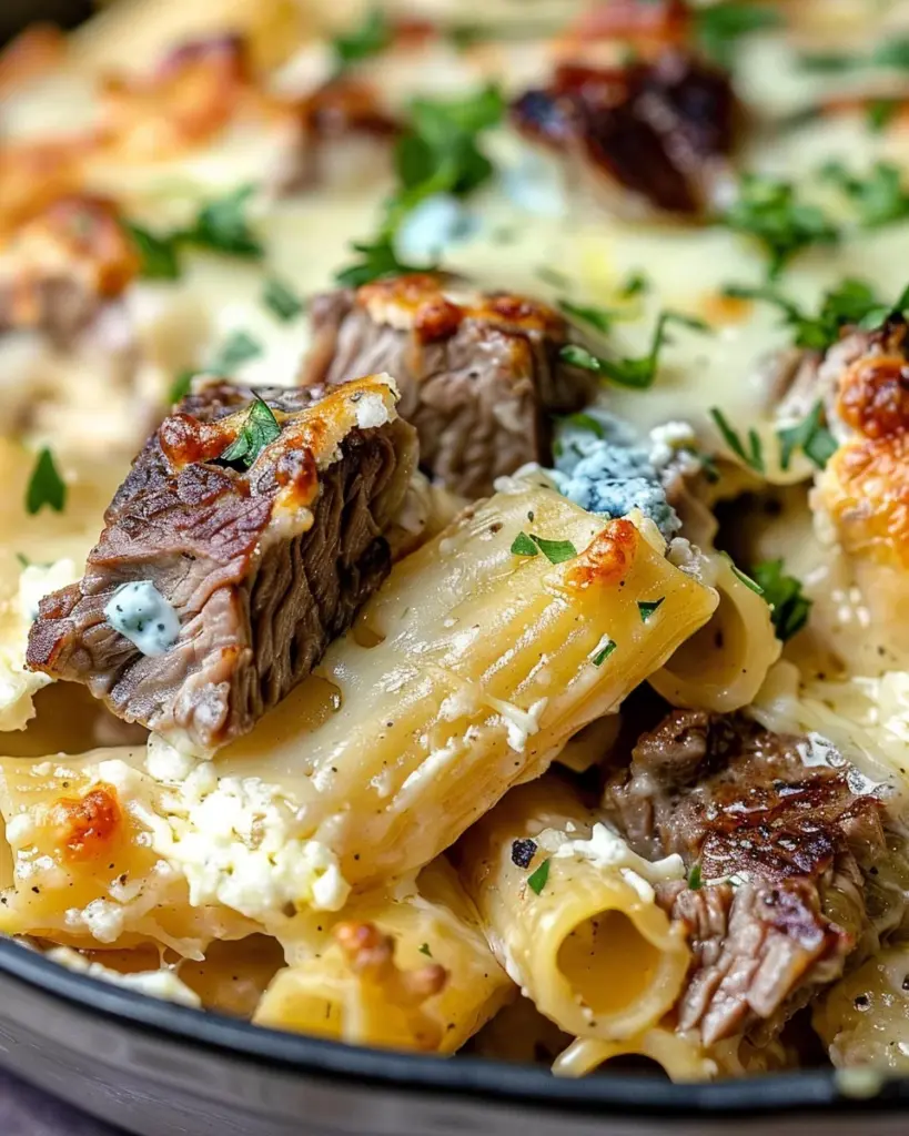 Steak & Blue Cheese Rigatoni Bake