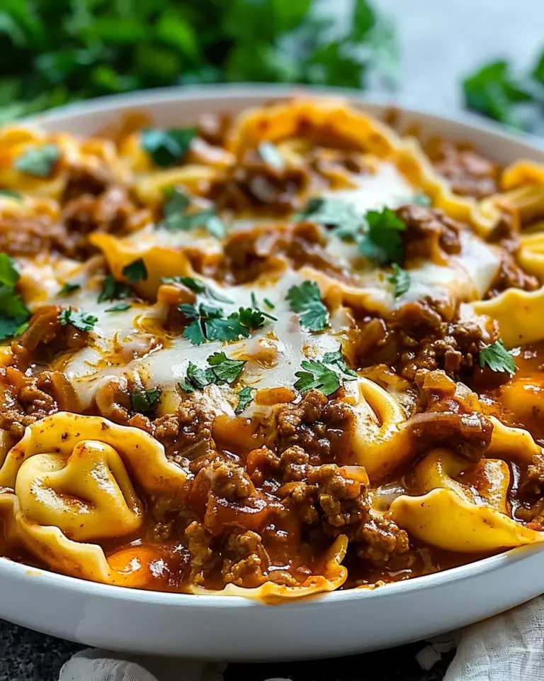 Cheesy Beef Enchilada Tortellini