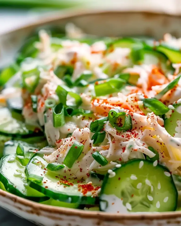 Cucumber Salad with Crab Meat Delight