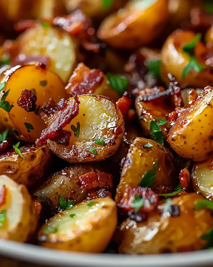 Crispy Bacon Honey Roasted Potatoes