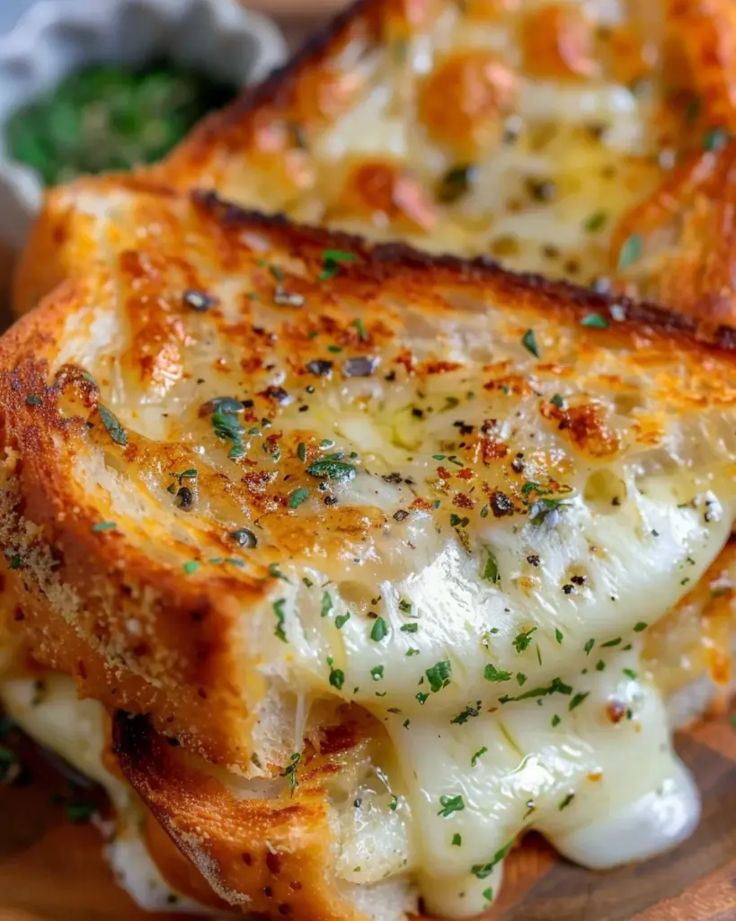 Garlic Bread Grilled Cheese
