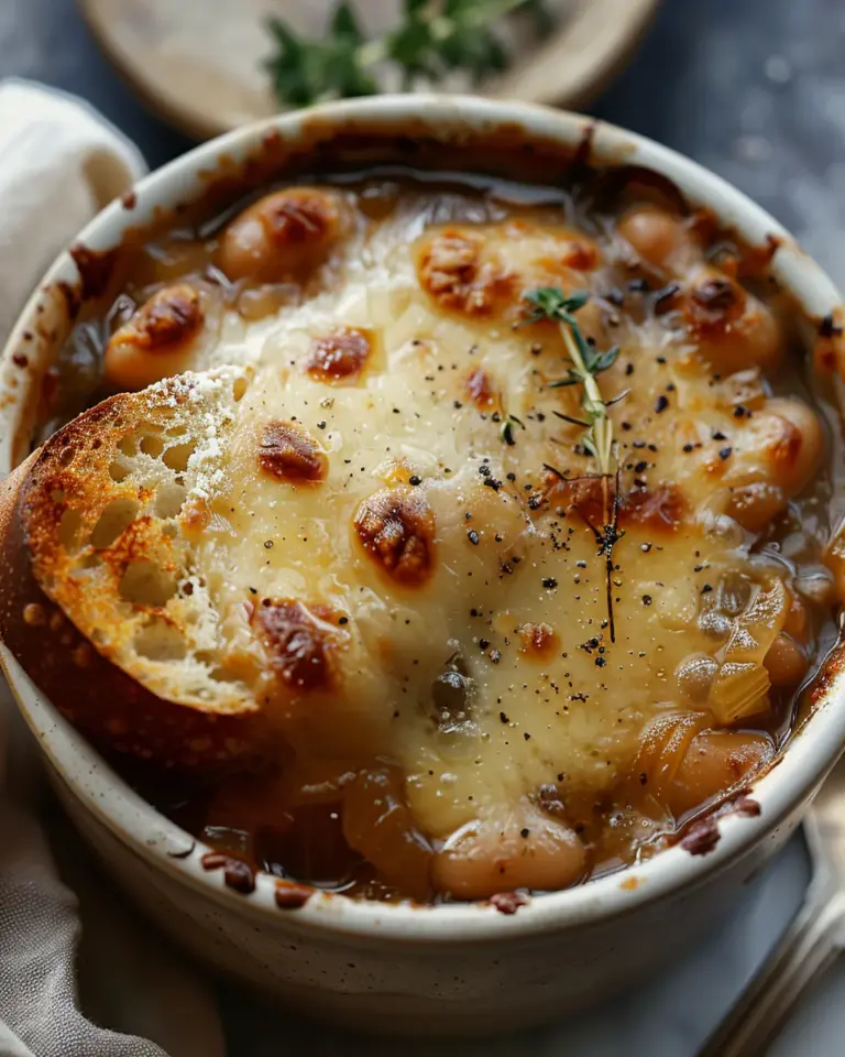 French Onion and Butter Bean Soup