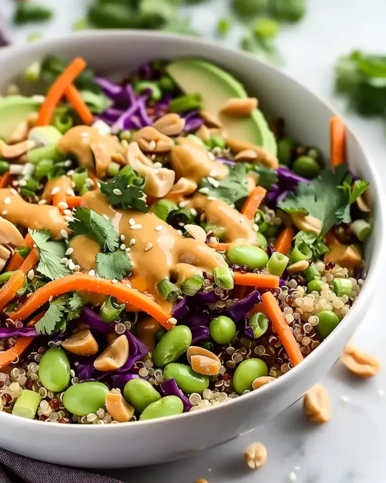 Crunchy Asian Edamame Salad with Peanut Dressing Recipe