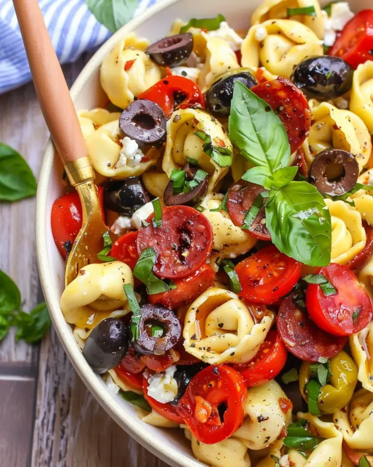 Roasted Red Pepper and Parmesan Tortellini Salad