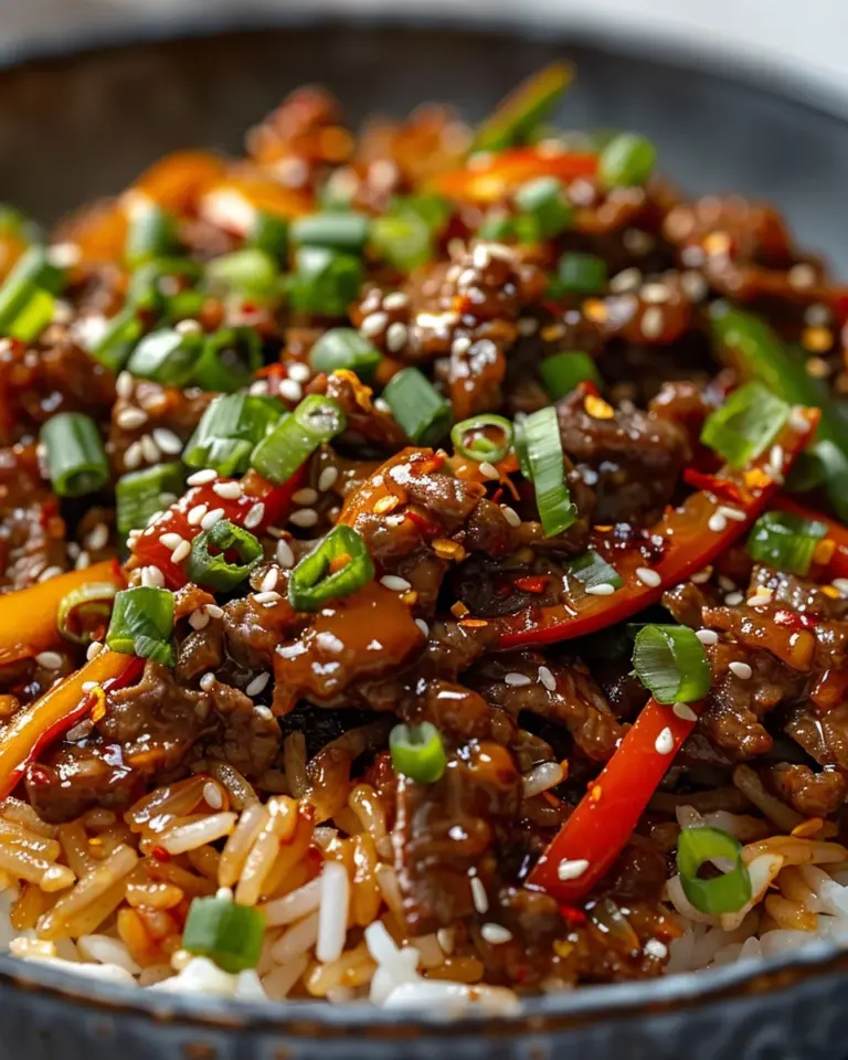 Crispy Chilli Beef Rice