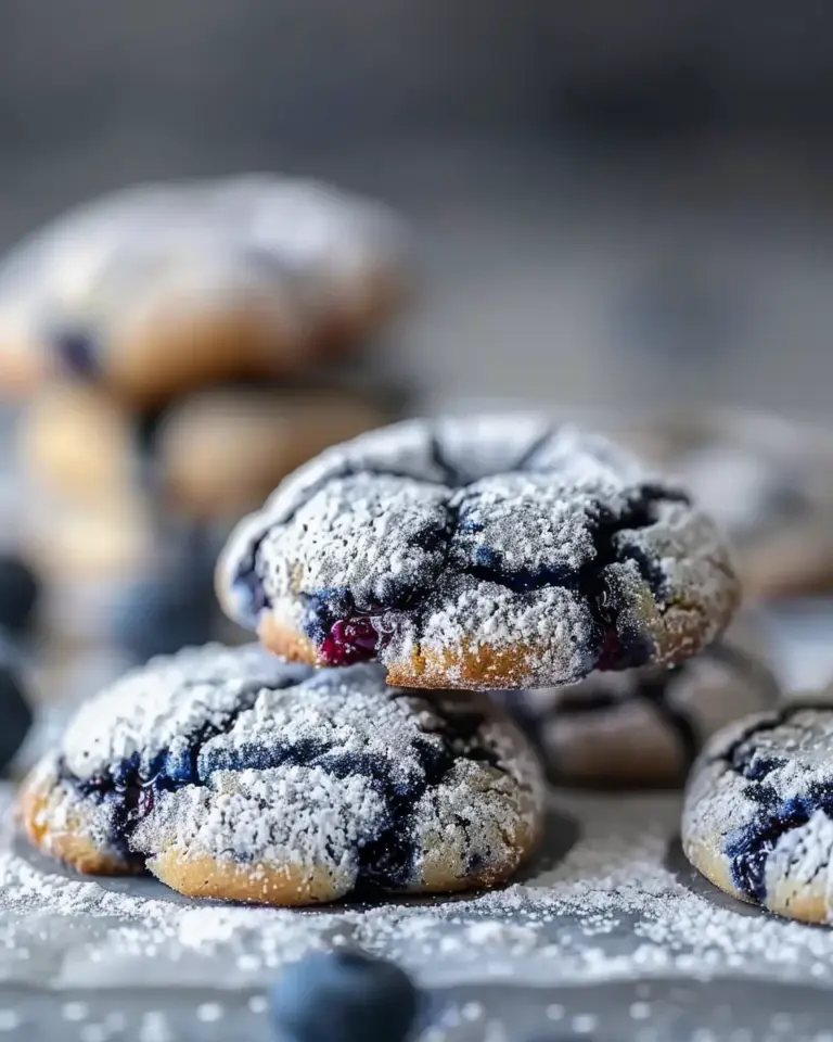 Blueberry Crinkle Cookies