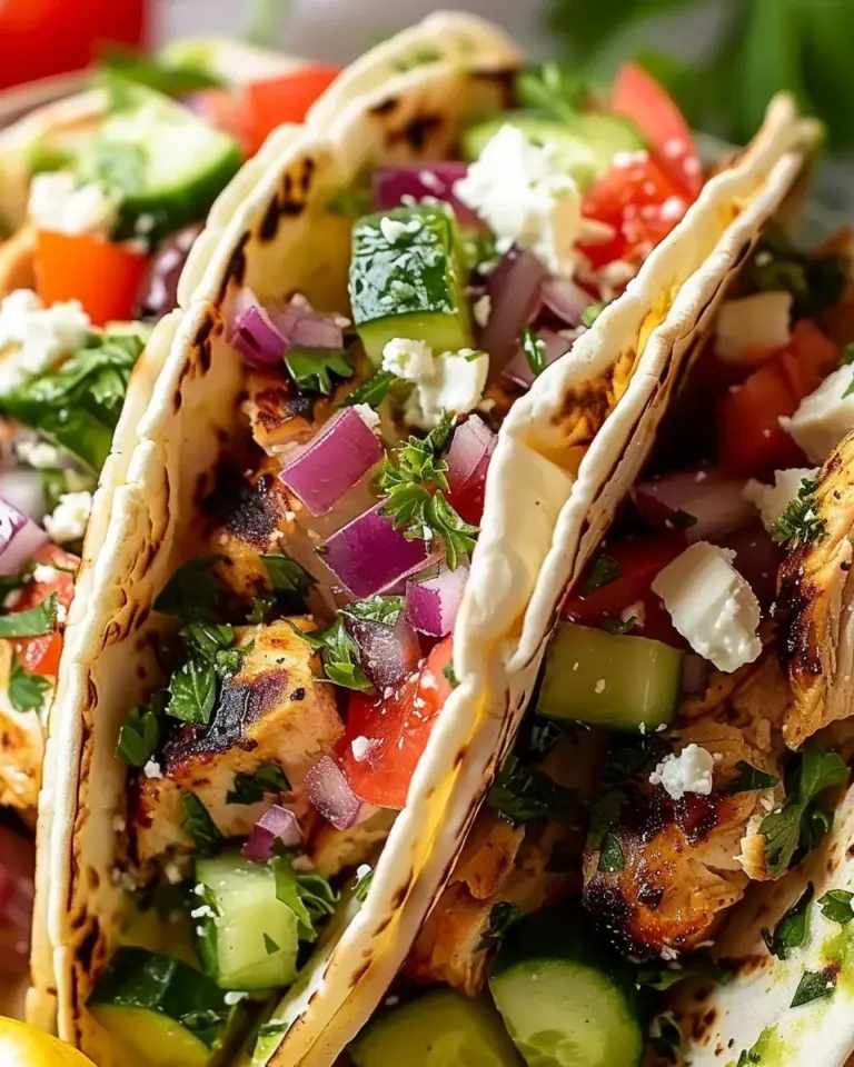 Mediterranean Chicken Tacos