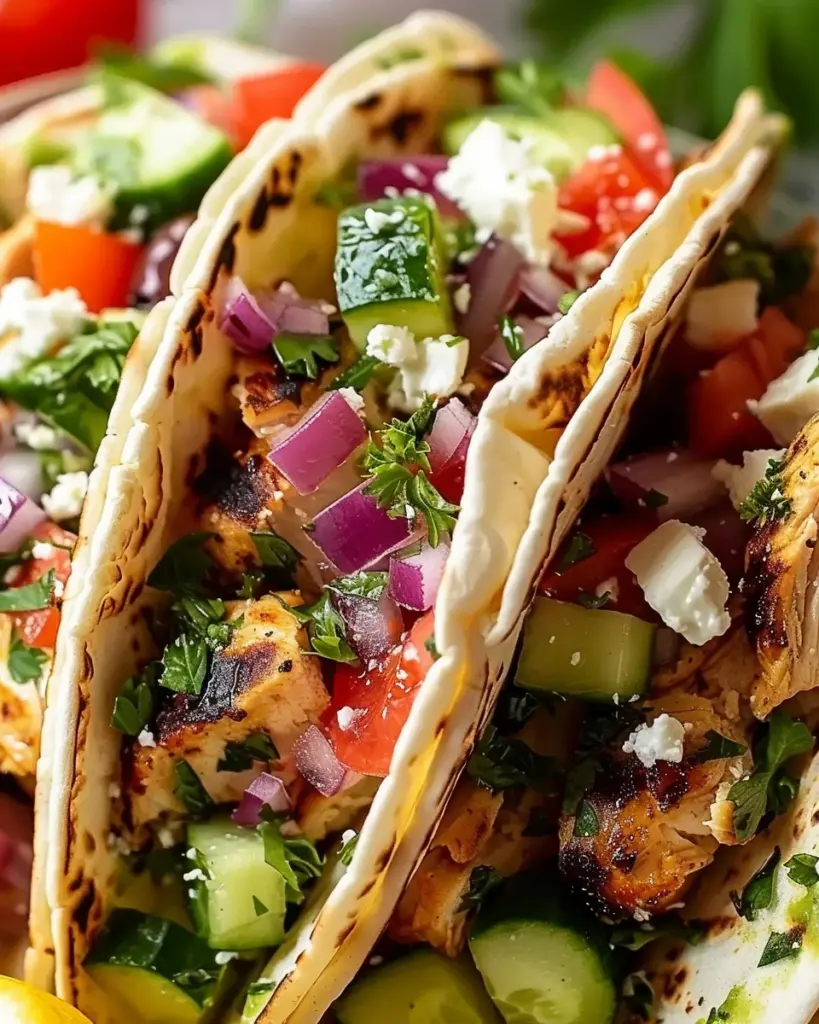 Mediterranean Chicken Tacos