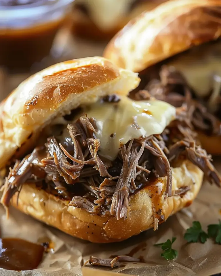 Crockpot French Dip Sandwiches