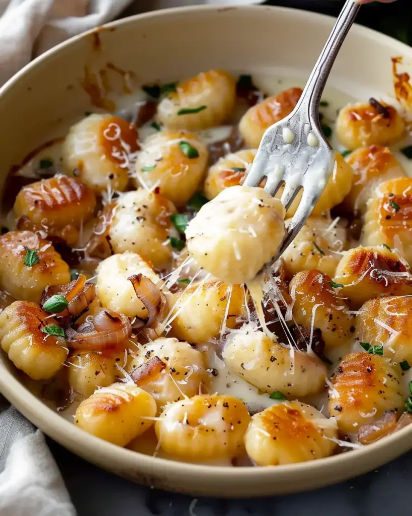 Buttery Gnocchi With Caramelized Onions And Gruyère Bliss