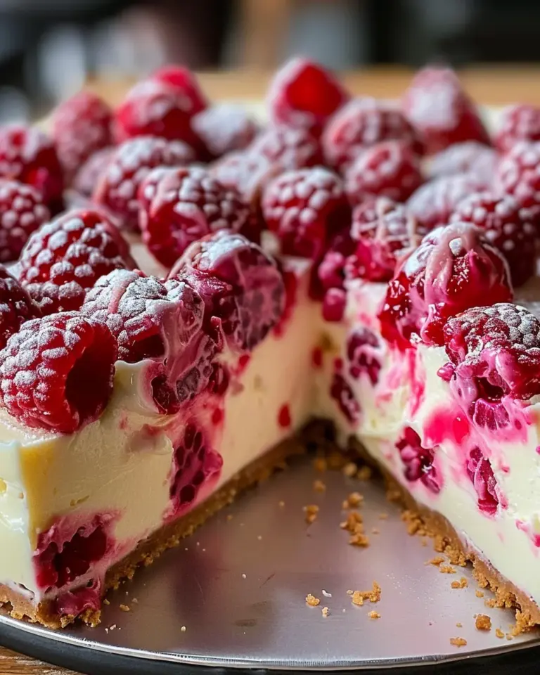 Indulgent White Chocolate Raspberry Cheesecake Bliss