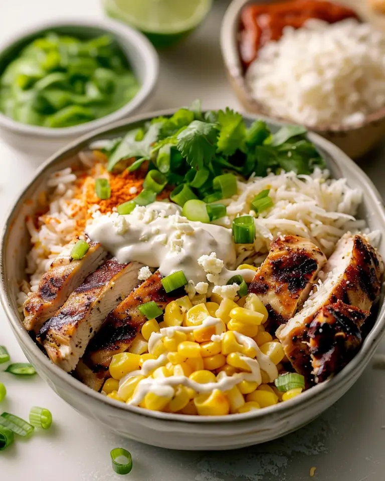 High Protein Street Corn Chicken Bowls Recipe