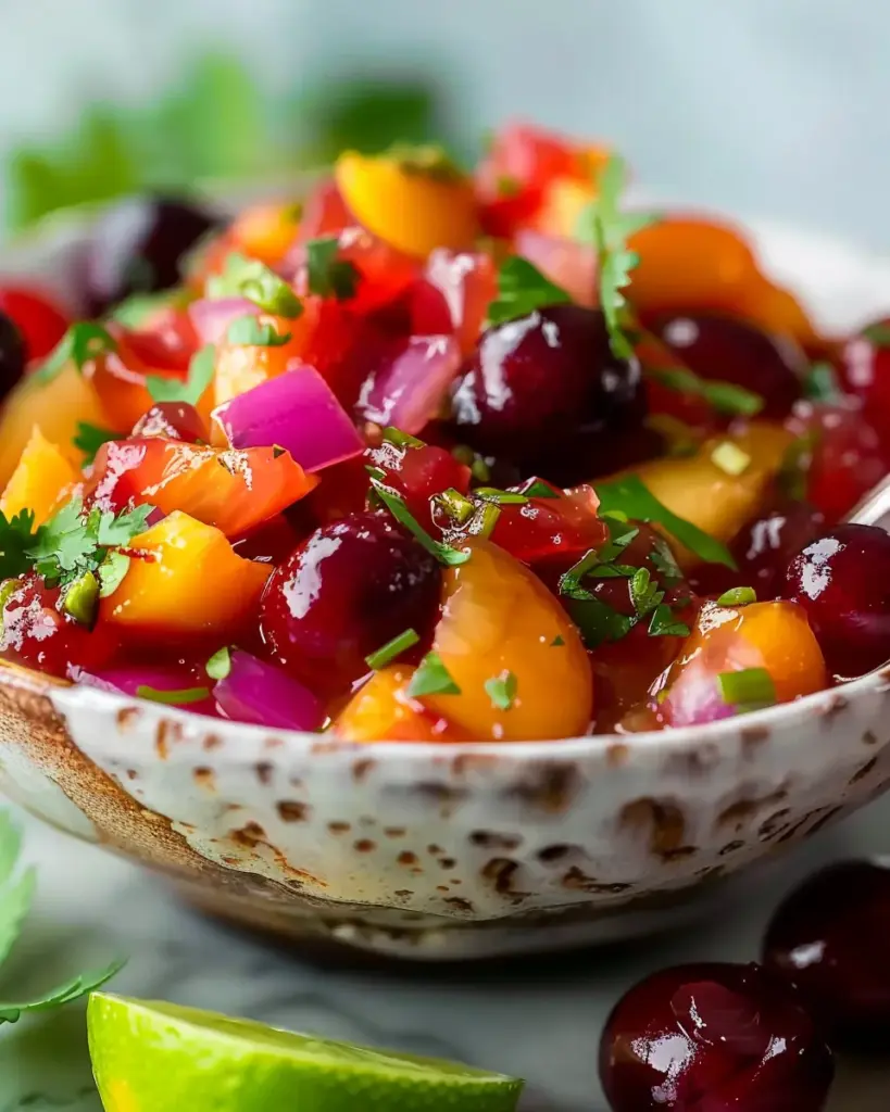 Delicious Peach Cherry Salsa – theamazingfood