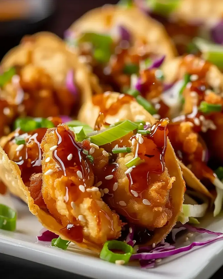 Crispy Chicken Wonton Tacos Recipe with Perfect Teriyaki Glaze