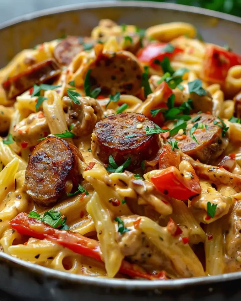 Creamy Pepper Jack Cajun Sausage Pasta