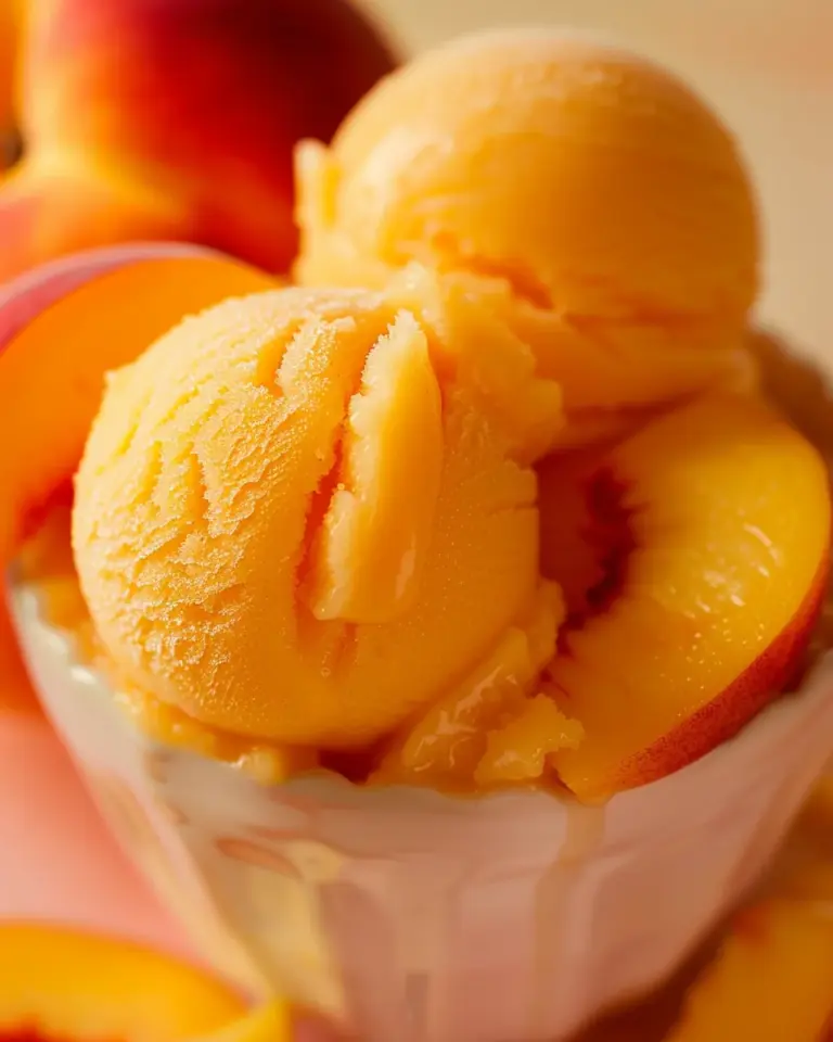 Peach Sorbet A Refreshing and Fruity Summer Treat