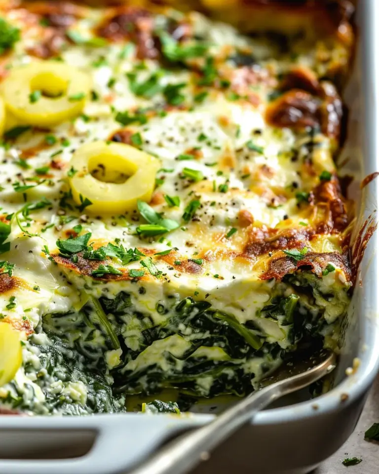 Spinach and Pepperoncini Baked Feta Dip