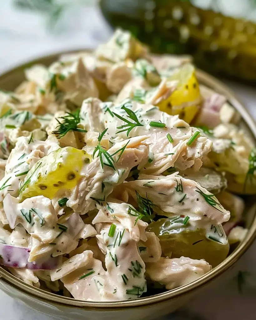Savory Dill Pickle Chicken Salad