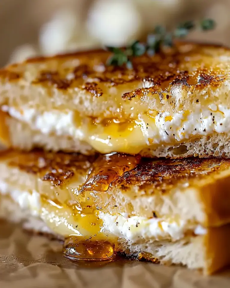 Indulge in Goat Cheese Grilled Cheese with Honey Bliss