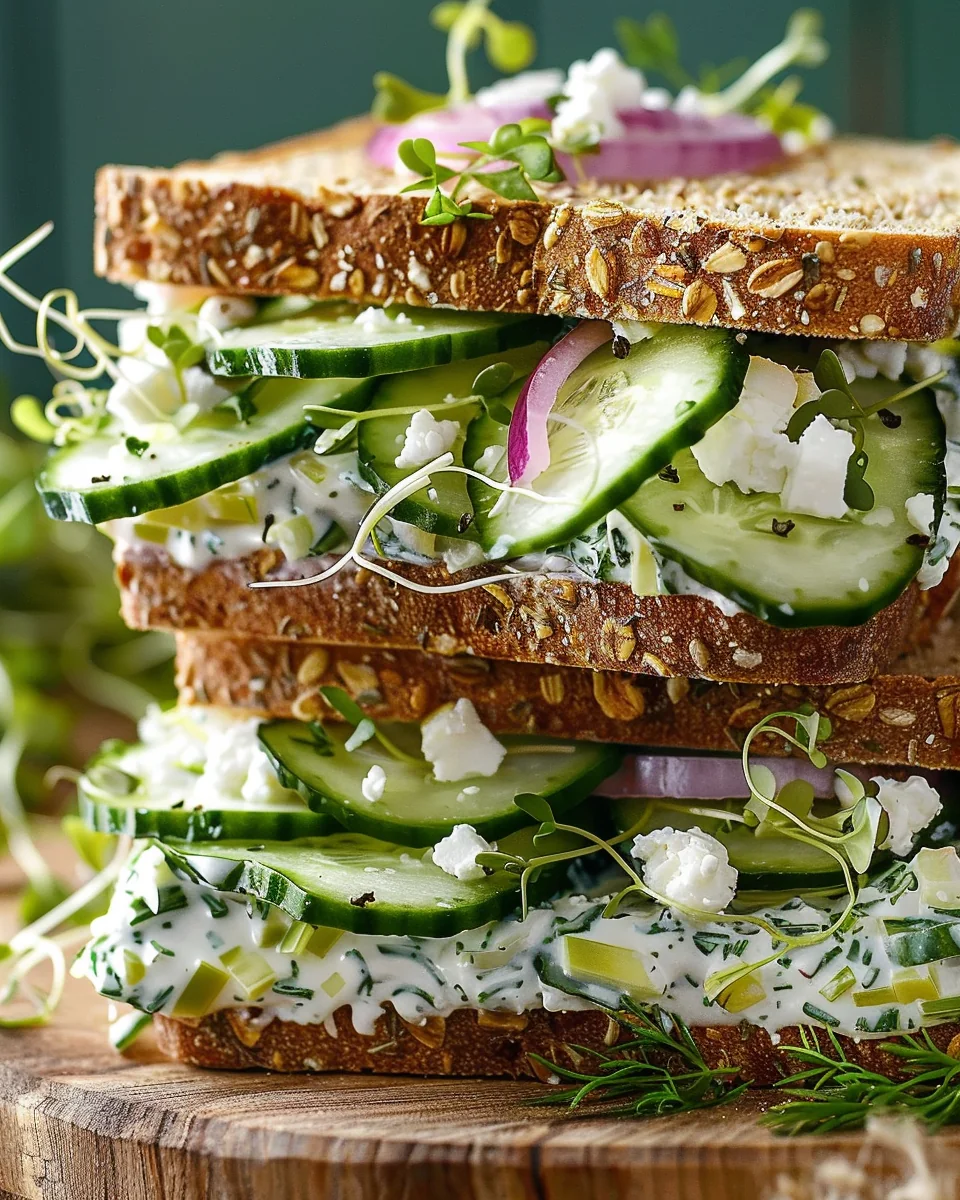 Easy Cucumber Salad Sandwiches