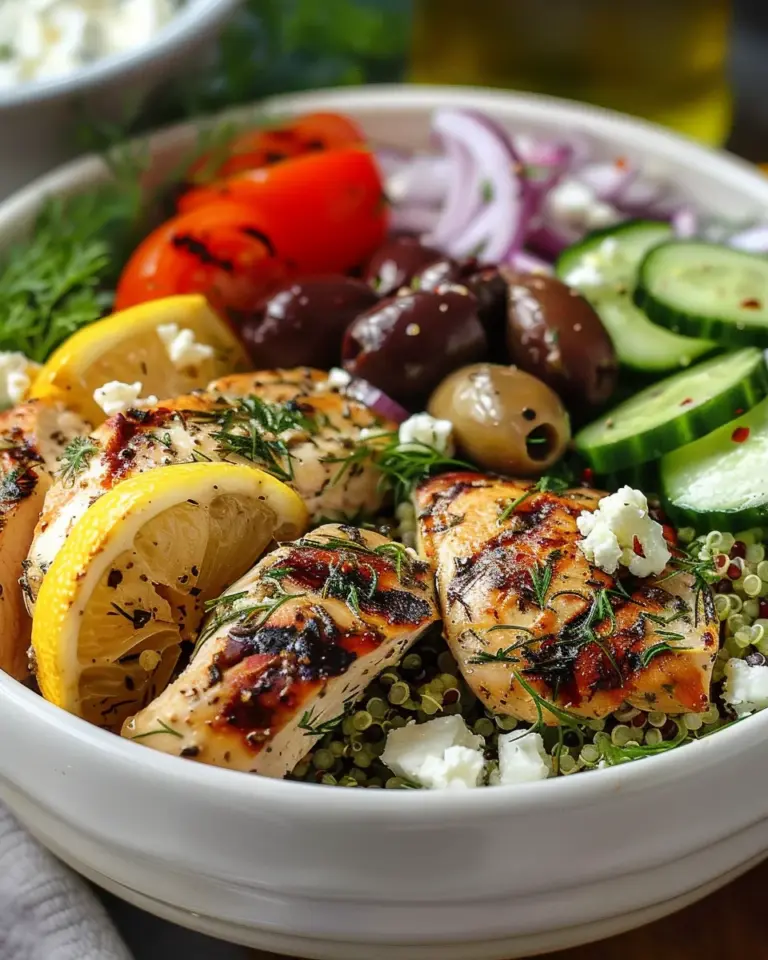 Zesty and Fresh: Mediterranean Lemon-Dill Chicken Bowls for Effortless Meal Prep