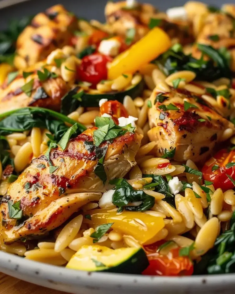 High Protein Chicken Orzo