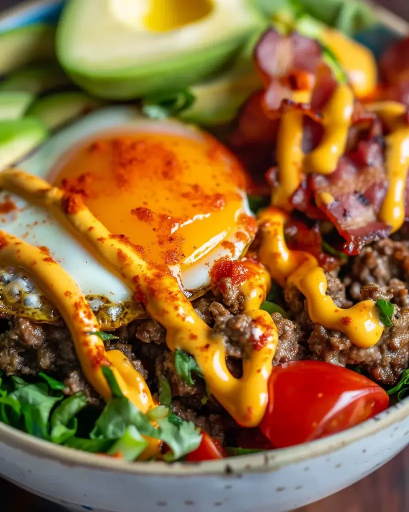 High-Protein Cheeseburger Bowls Recipe – Low-Carb Meal Prep with Ground Beef & Burger Sauce