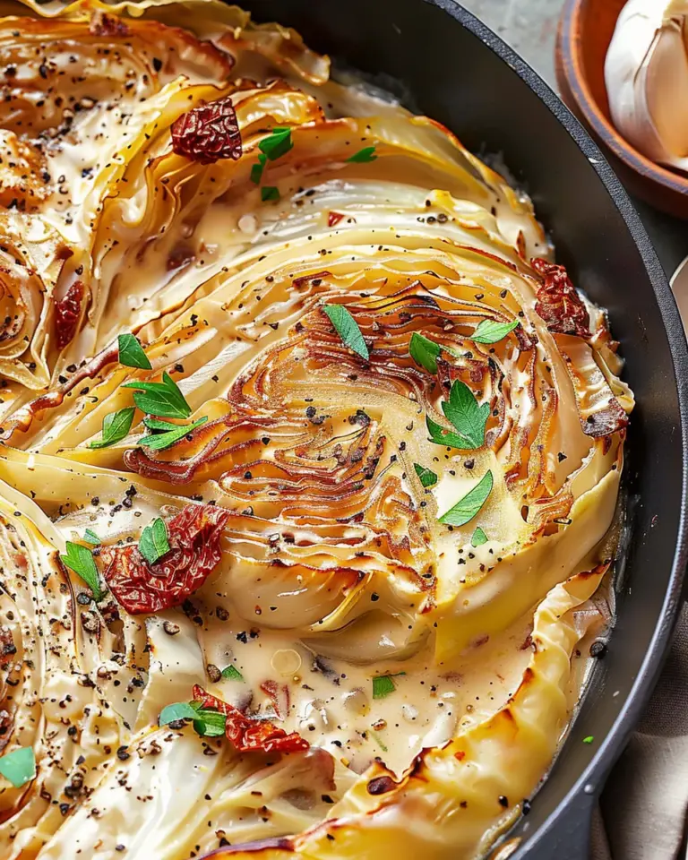Marry Me Melting Cabbage with Creamy Tuscan Sauce