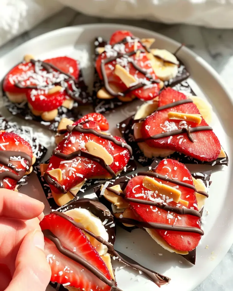 4-ingredient Strawberry Banana Bark