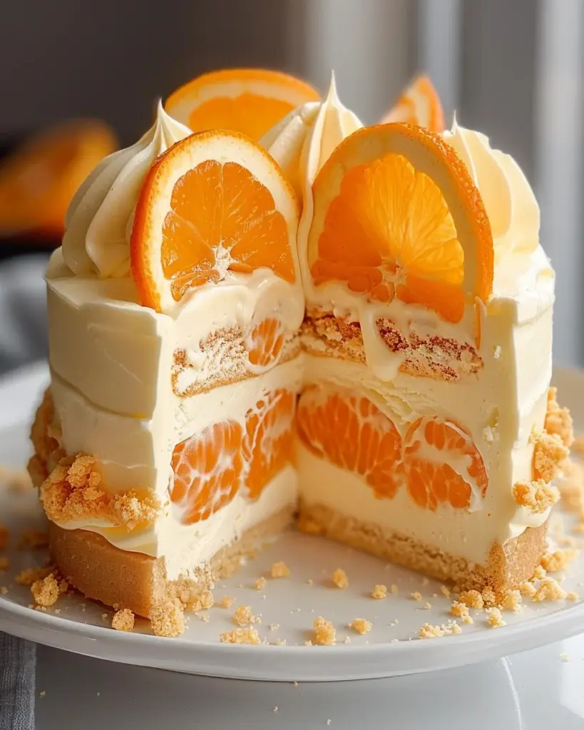 Orange Creamsicle Ice Cream Cake Recipe