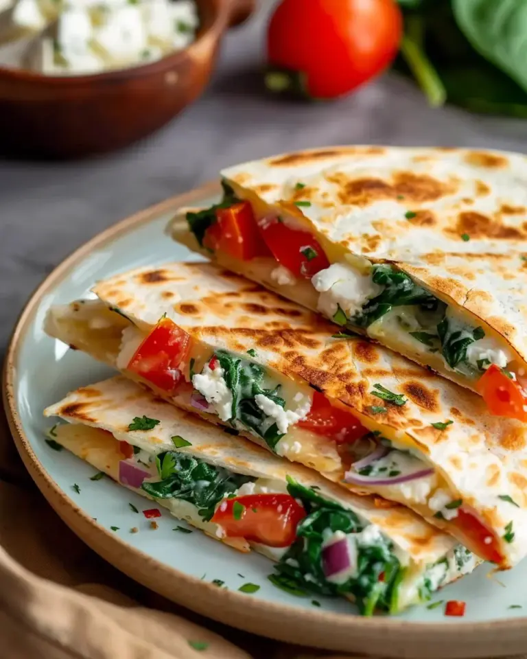 Cheesy Mediterranean Quesadilla