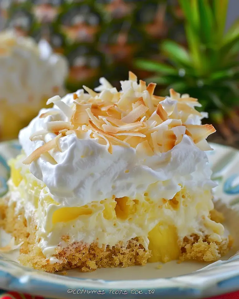 Pineapple Coconut Poke Cake