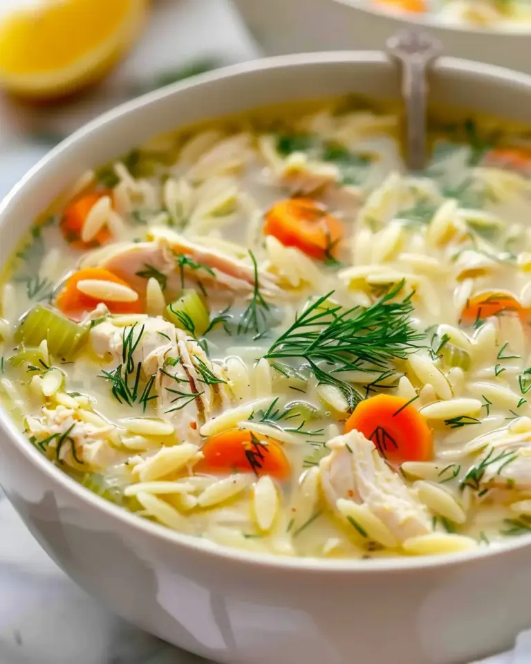 Creamy Greek Lemon Chicken Soup