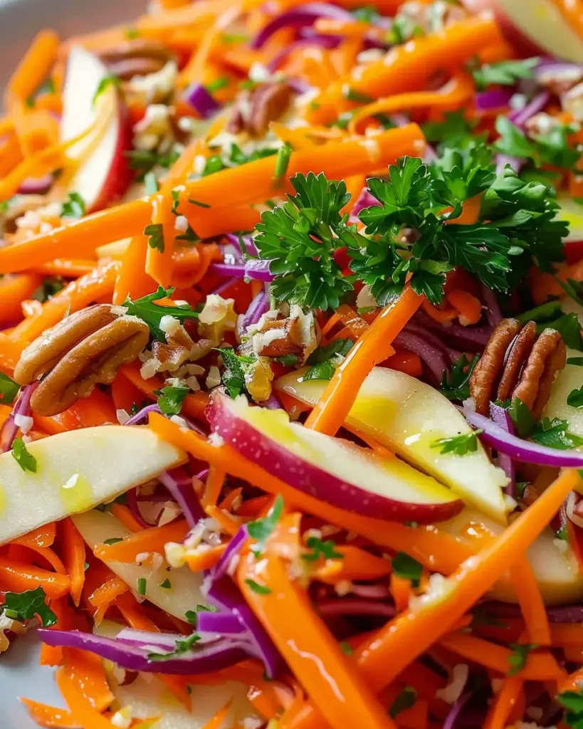 Crunchy Apple Carrot Salad with Creamy Citrus Dressing